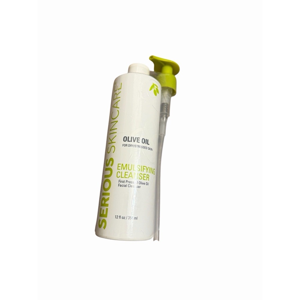 SERIOUS SKINCARE Olive Oil Emulsifying Cleanser 12 Oz First Pressed NEW & SEALED